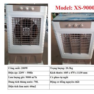 QUẠT HƠI NƯỚC 70L Model XS-9000 MÔ TƠ 100% ĐỒNG NGUYÊN CHẤT