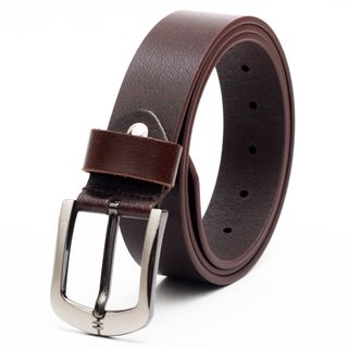 Thắt lưng dây nịt da bò AT Leather M4K-04 màu nâu khóa kim