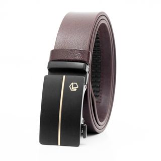 Thắt lưng dây nịt da bò AT Leather M4-04 màu nâu khóa tự động