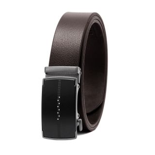 Thắt lưng dây nịt da bò AT Leather M4-09 màu nâu khóa tự động