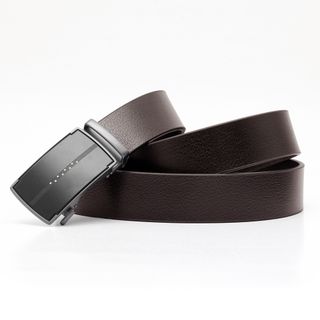 Thắt lưng dây nịt da bò AT Leather M4-09 màu nâu khóa tự động