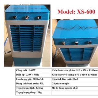 QUẠT HƠI NƯỚC 50L Model XS-600 MÔ TƠ 100% ĐỒNG NGUYÊN CHẤT