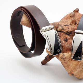 Thắt lưng dây nịt da bò AT Leather M4-01 màu nâu khóa tự động