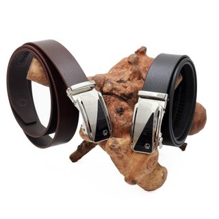 Thắt lưng dây nịt da bò AT Leather M4-01 màu đen khóa tự động