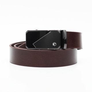 Thắt lưng dây nịt da bò AT Leather M4-07 màu nâu khóa tự động