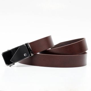 Thắt lưng dây nịt da bò AT Leather M4-07 màu nâu khóa tự động