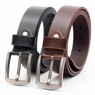Thắt lưng dây nịt da bò AT Leather M4K-05 màu đen khóa kim