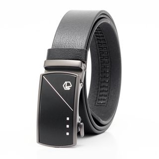 Thắt lưng dây nịt da bò AT Leather M4-05 màu đen khóa tự động
