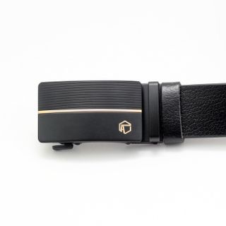 Thắt lưng dây nịt da bò AT Leather M4-05 màu đen khóa tự động