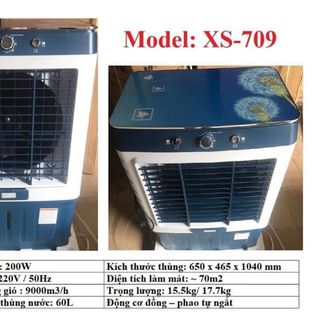 QUẠT HƠI NƯỚC 60L Model XS-709 MÔ TƠ 100% ĐỒNG NGUYÊN CHẤT