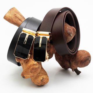 Thắt lưng dây nịt da bò AT Leather M4-02 màu đen khóa tự động