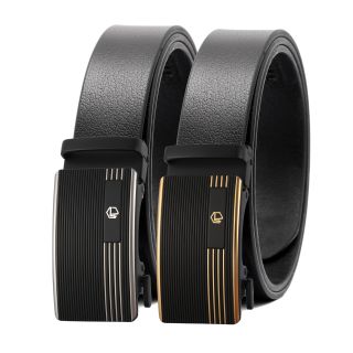 Thắt lưng dây nịt da bò AT Leather M4-13 màu đen khóa tự động