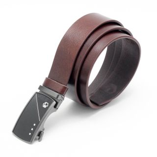 Thắt lưng dây nịt da bò AT Leather M4-05 màu nâu khóa tự động