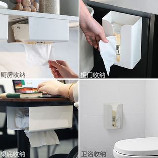 Hộp đựng khăn giấy rút đồ dùng đa năng dán treo tường