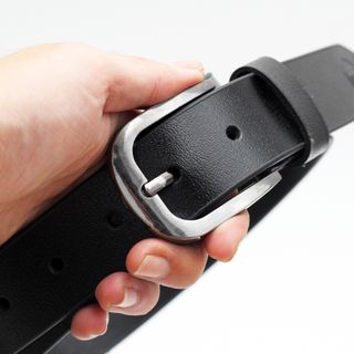 Thắt lưng dây nịt da bò AT Leather M4K35-02 màu đen khóa kim
