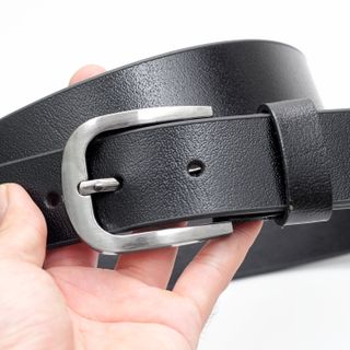Thắt lưng dây nịt da bò AT Leather M4K35-02 màu đen khóa kim