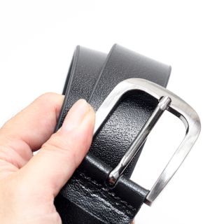 Thắt lưng dây nịt da bò AT Leather M4K35-02 màu đen khóa kim