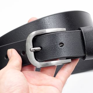 Thắt lưng dây nịt da bò AT Leather M4K35-02 màu đen khóa kim