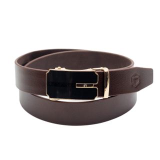 Thắt lưng dây nịt da bò AT Leather M4-02 màu nâu khóa tự động