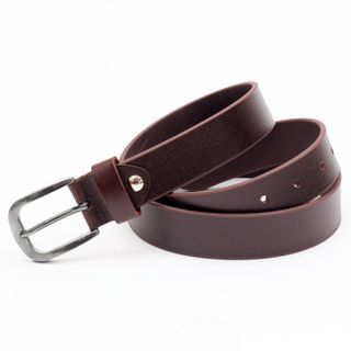 Thắt lưng dây nịt da bò AT Leather M4K35-02 màu nâu khóa kim