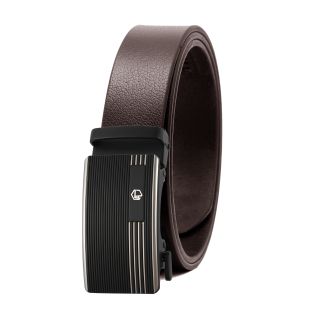 Thắt lưng dây nịt da bò AT Leather M4-13 màu nâu khóa tự động