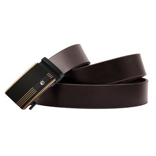 Thắt lưng dây nịt da bò AT Leather M4-13 màu nâu khóa tự động