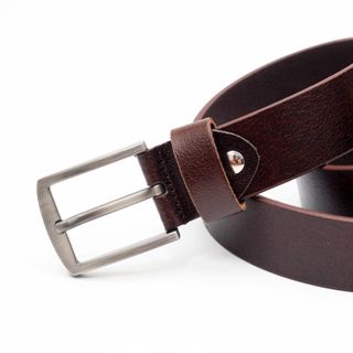 Thắt lưng dây nịt da bò AT Leather M4K-02 màu nâu khóa kim