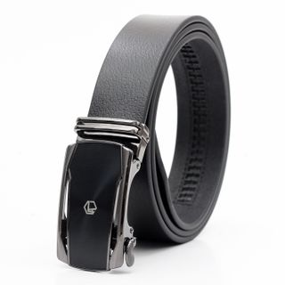 Thắt lưng dây nịt da bò AT Leather M4-03 màu đen khóa tự động