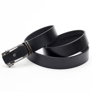 Thắt lưng dây nịt da bò AT Leather M4-03 màu đen khóa tự động