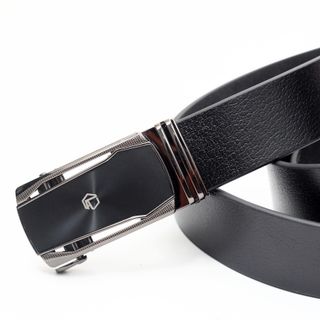 Thắt lưng dây nịt da bò AT Leather M4-03 màu đen khóa tự động