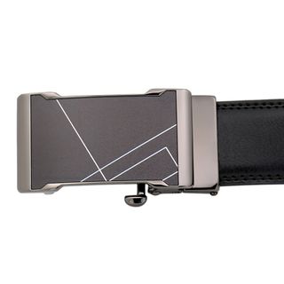 Thắt lưng dây nịt da bò AT Leather P111 màu đen khóa tự động