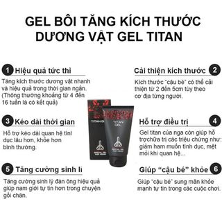 Gel Tantra Titan RED 50ml - Hàng chuẩn NGA - bao check