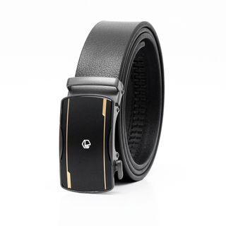 Thắt lưng dây nịt da bò AT Leather M4-12 màu đen khóa tự động
