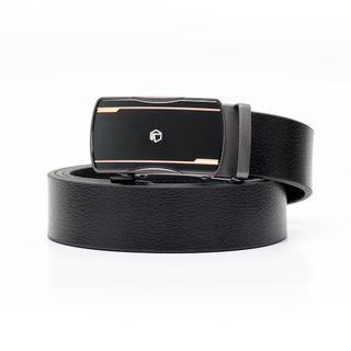 Thắt lưng dây nịt da bò AT Leather M4-12 màu đen khóa tự động