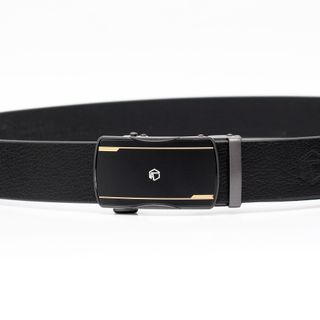 Thắt lưng dây nịt da bò AT Leather M4-12 màu đen khóa tự động