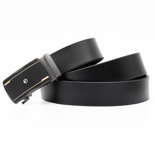 Thắt lưng dây nịt da bò AT Leather M4-12 màu đen khóa tự động
