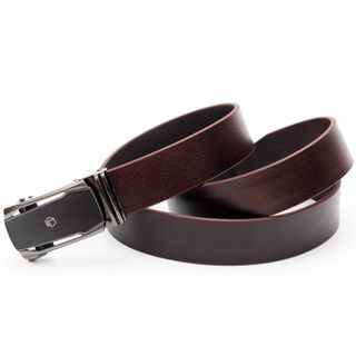 Thắt lưng dây nịt da bò AT Leather M4-03 màu nâu khóa tự động