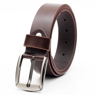 Thắt lưng dây nịt da bò AT Leather M4K-03 màu nâu khóa kim