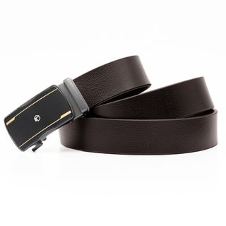 Thắt lưng dây nịt da bò AT Leather M4-12 màu nâu khóa tự động