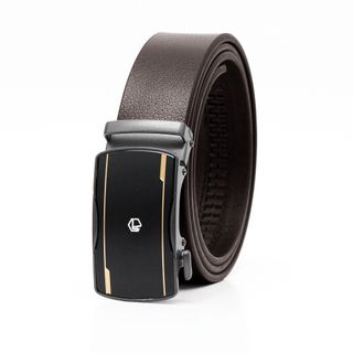 Thắt lưng dây nịt da bò AT Leather M4-12 màu nâu khóa tự động