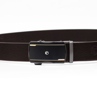 Thắt lưng dây nịt da bò AT Leather M4-12 màu nâu khóa tự động