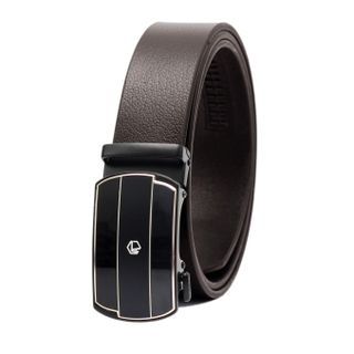 Thắt lưng dây nịt da bò AT Leather M4-08 màu nâu khóa tự động