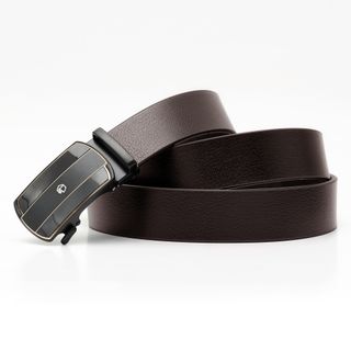 Thắt lưng dây nịt da bò AT Leather M4-08 màu nâu khóa tự động
