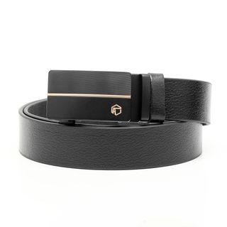 Thắt lưng dây nịt da bò AT Leather M4-04 màu đen khóa tự động