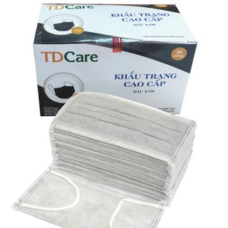 Khẩu Trang Cao Cấp TDCare-4 Lớp Màu Xám giá sỉ