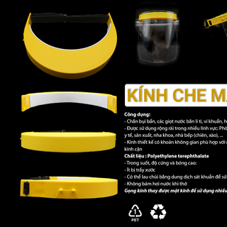 Kính che mặt chống Virus – chống bụi - Bản cao cấp