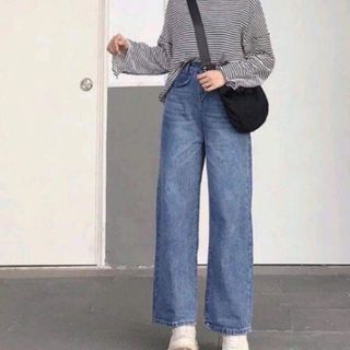 Quần baggy jean giấy ống suông giá sỉ