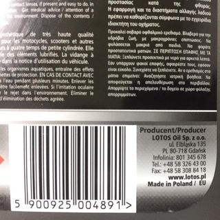Dầu Nhớt Xe Máy LOTOS 100% Ba Lan SAE10W-40