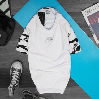 Quần áo thể thao- Áo thun lạnh NIK.E phối tay 4 chiều chính phẩm- Big sport