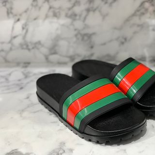 Dép Nam GG Kẻ Xanh Đỏ SPF